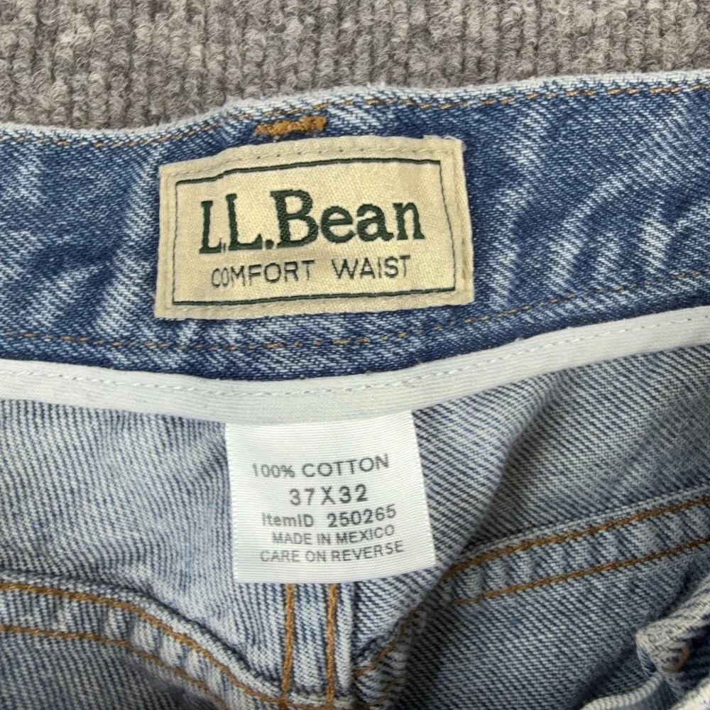 VTG L.L. Bean Comfort Waist Jeans Mens 37x30 Blue Medium Wash Relaxed Tapered